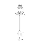 Light Prestige Melt 1 wisząca E27 czarny LP-126/1P Light Prestige Melt 1 wisząca E27 czarny LP-126/1P
