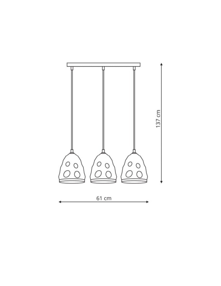 Light Prestige Melt 3 wisząca E27 czarny LP-126/3L Light Prestige Melt 3 wisząca E27 czarny LP-126/3L