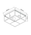 Lampy sufitowe loftowe - industrialne - Light Prestige Monza plafon E14 chrom / transparentny LP-2323/2C - product 3