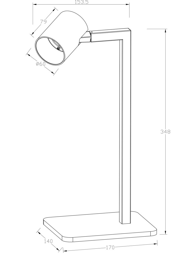 Light Prestige Snow biurkowa czarna 1xGU10 LP-731/1T BK Light Prestige Snow biurkowa czarna 1xGU10 LP-731/1T BK