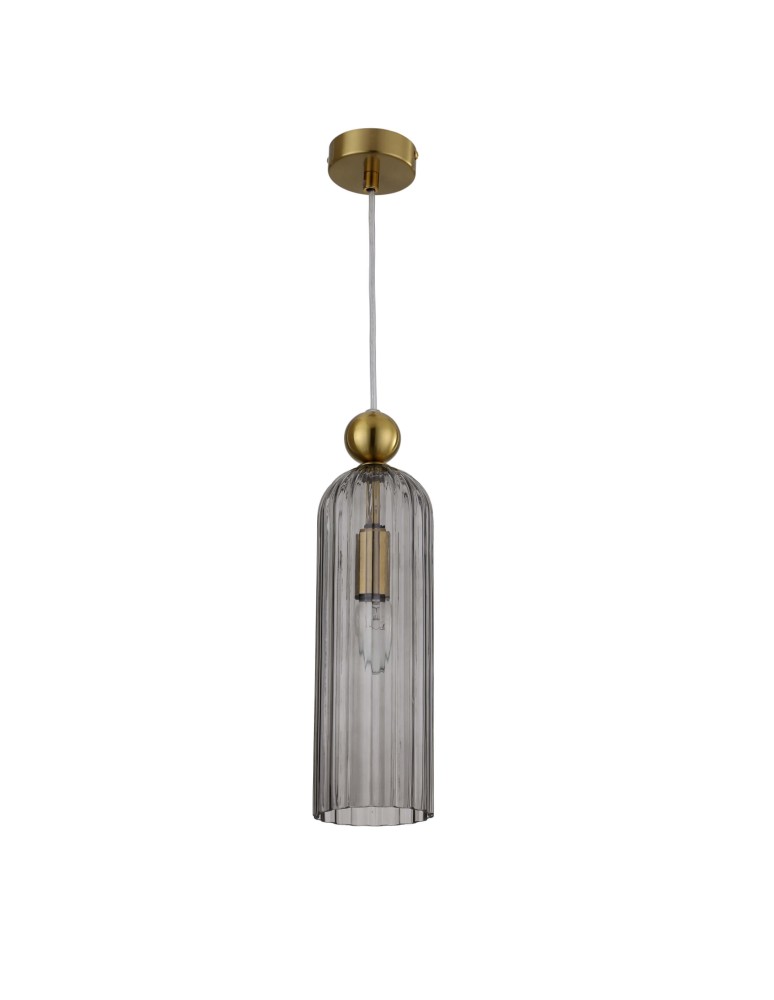 Light Prestige Piega Lampa wisząca E14 1x40W dymny/złoty LP-939/1P smoked Light Prestige Piega Lampa wisząca E14 1x40W dymny/złoty LP-939/1P smoked