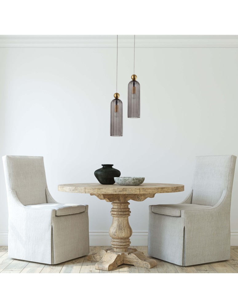 Light Prestige Piega Lampa wisząca E14 1x40W dymny/złoty LP-939/1P smoked Light Prestige Piega Lampa wisząca E14 1x40W dymny/złoty LP-939/1P smoked