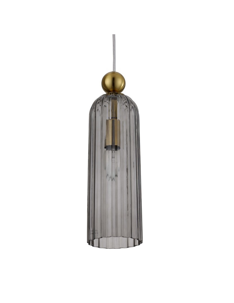 Light Prestige Piega Lampa wisząca E14 1x40W dymny/złoty LP-939/1P smoked Light Prestige Piega Lampa wisząca E14 1x40W dymny/złoty LP-939/1P smoked
