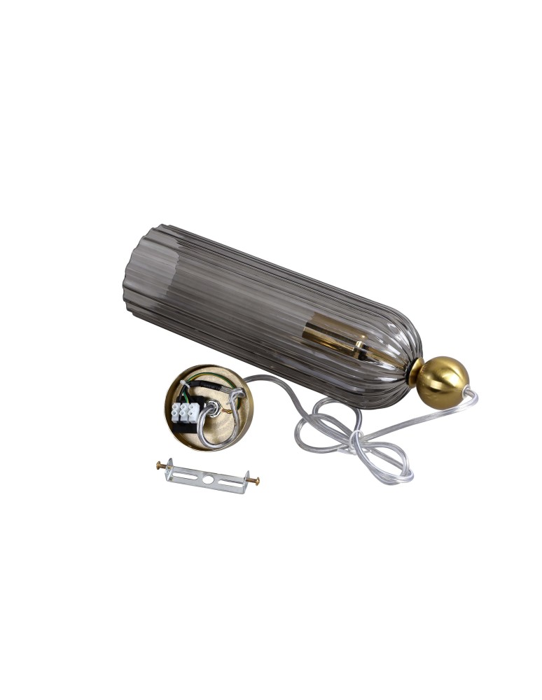 Light Prestige Piega Lampa wisząca E14 1x40W dymny/złoty LP-939/1P smoked Light Prestige Piega Lampa wisząca E14 1x40W dymny/złoty LP-939/1P smoked