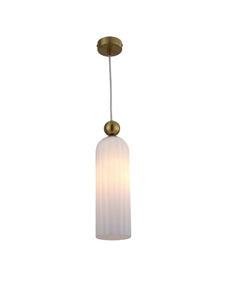 Light Prestige Piega Lampa wisząca E14 1x40W biały/złoty LP-939/1P white Light Prestige Piega Lampa wisząca E14 1x40W biały/złoty LP-939/1P white
