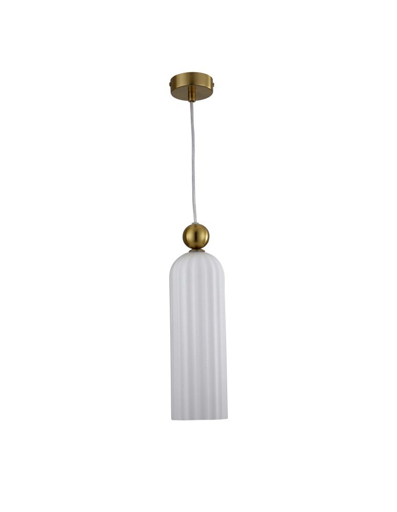 Light Prestige Piega Lampa wisząca E14 1x40W biały/złoty LP-939/1P white Light Prestige Piega Lampa wisząca E14 1x40W biały/złoty LP-939/1P white