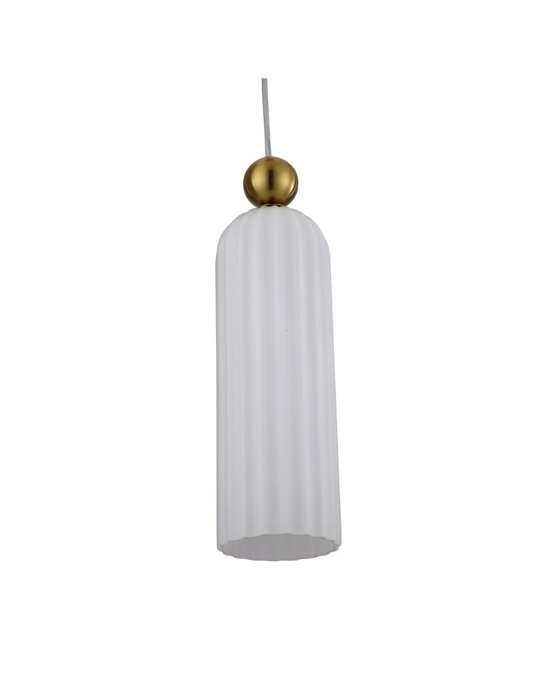 Light Prestige Piega Lampa wisząca E14 1x40W biały/złoty LP-939/1P white Light Prestige Piega Lampa wisząca E14 1x40W biały/złoty LP-939/1P white