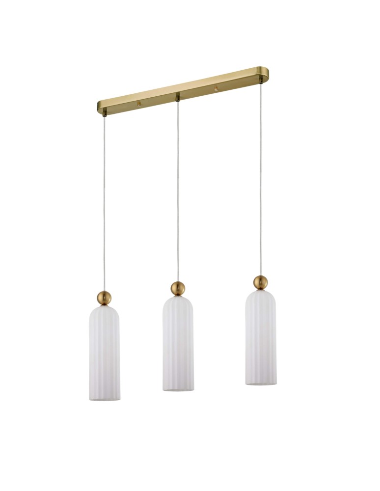 Light Prestige Piega Lampa wisząca E14 3x40W biały/złoty LP-939/3L white
