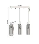Light Prestige Piega Lampa wisząca E14 3x40W biały/złoty LP-939/3L white Light Prestige Piega Lampa wisząca E14 3x40W biały/złoty LP-939/3L white