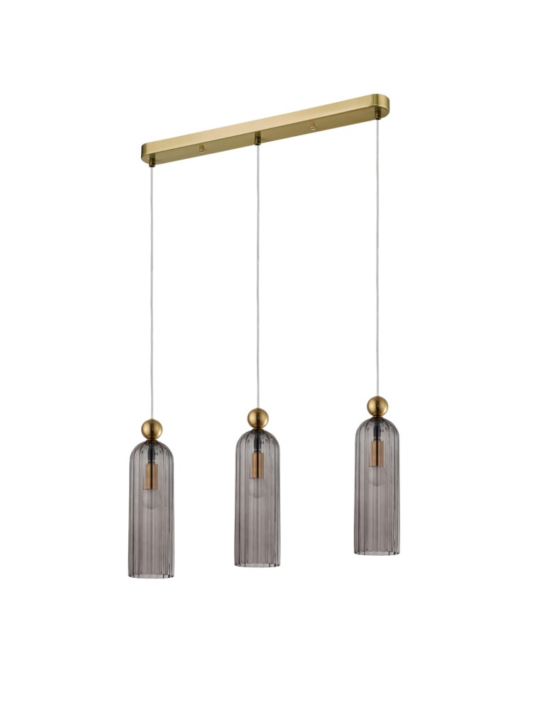 Light Prestige Piega Lampa wisząca E14 3x40W dymny/złoty LP-939/3L smoked