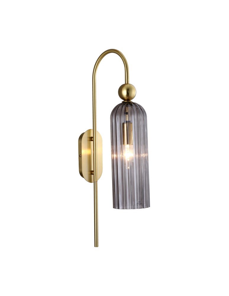 Light Prestige Piega Kinkiet E14 1x40W dymny/złoty LP-939/1W smoked Light Prestige Piega Kinkiet E14 1x40W dymny/złoty LP-939/1W smoked