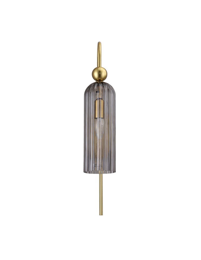 Light Prestige Piega Kinkiet E14 1x40W dymny/złoty LP-939/1W smoked Light Prestige Piega Kinkiet E14 1x40W dymny/złoty LP-939/1W smoked