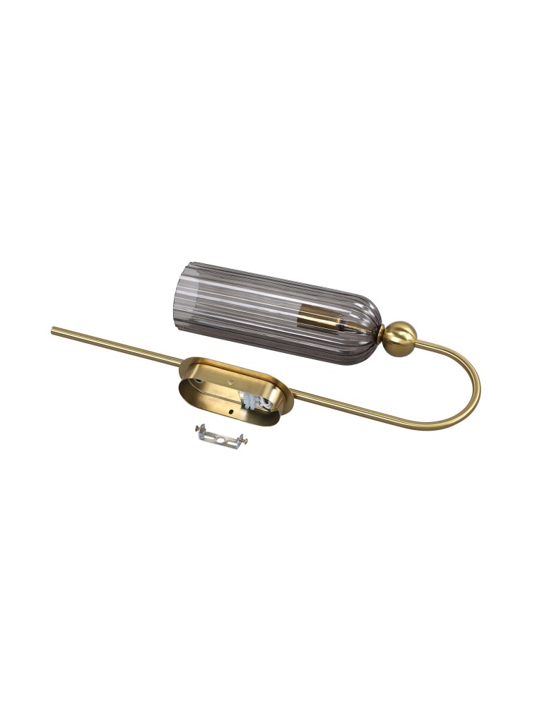 Light Prestige Piega Kinkiet E14 1x40W dymny/złoty LP-939/1W smoked Light Prestige Piega Kinkiet E14 1x40W dymny/złoty LP-939/1W smoked
