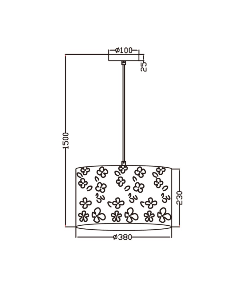Light Prestige FLOWERS Lampa wisząca E27 1x40W biały LP-686/1P