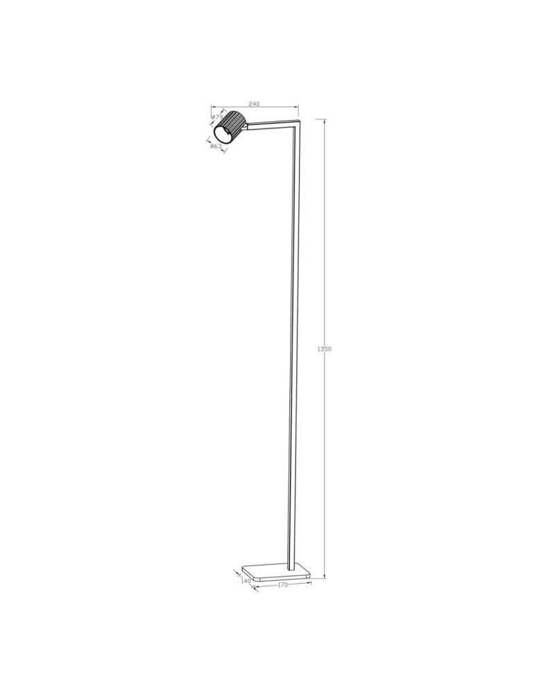 Light Prestige Tokio podłogowa czarna 1xGU10 LP-787/1F BK