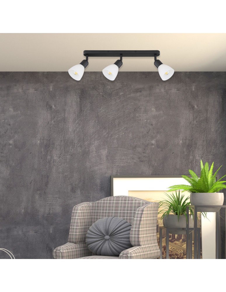 Lampy sufitowe reflektory - Light Prestige Malta 3 spot czarna 3xE14 LP-877/3W BK - product kolory-swiatla.pl 2