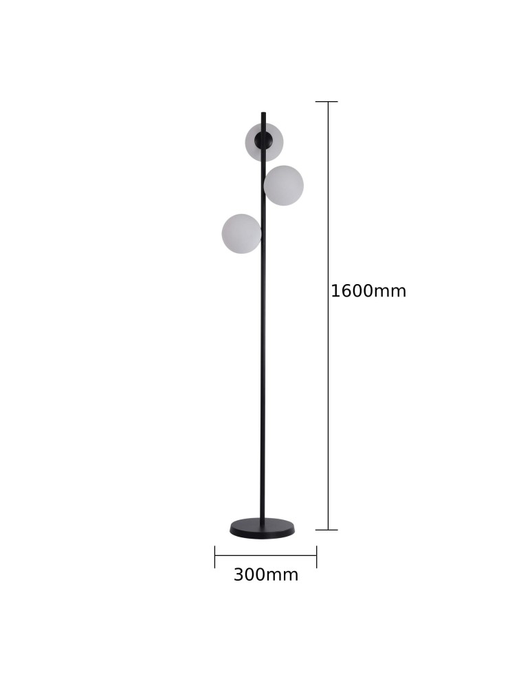 Light Prestige Dorado Podłogowa E14 3x40W czarny/biały LP-002/3F BK Light Prestige Dorado Podłogowa E14 3x40W czarny/biały LP-002/3F BK