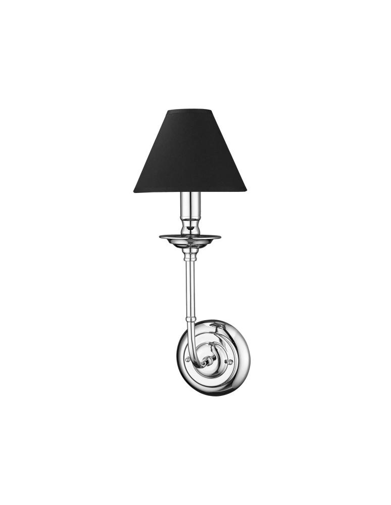 Light Prestige Glamour Kinkiet E14 1x40W srebrny/czarny LP-979/1W Light Prestige Glamour Kinkiet E14 1x40W srebrny/czarny LP-979/1W