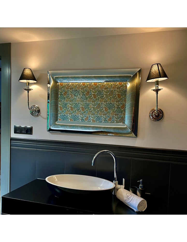 Light Prestige Glamour Kinkiet E14 1x40W srebrny/czarny LP-979/1W Light Prestige Glamour Kinkiet E14 1x40W srebrny/czarny LP-979/1W