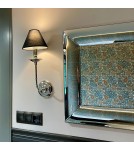 Light Prestige Glamour Kinkiet E14 1x40W srebrny/czarny LP-979/1W Light Prestige Glamour Kinkiet E14 1x40W srebrny/czarny LP-979/1W
