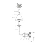 Light Prestige Glamour Kinkiet E14 1x40W srebrny/czarny LP-979/1W Light Prestige Glamour Kinkiet E14 1x40W srebrny/czarny LP-979/1W