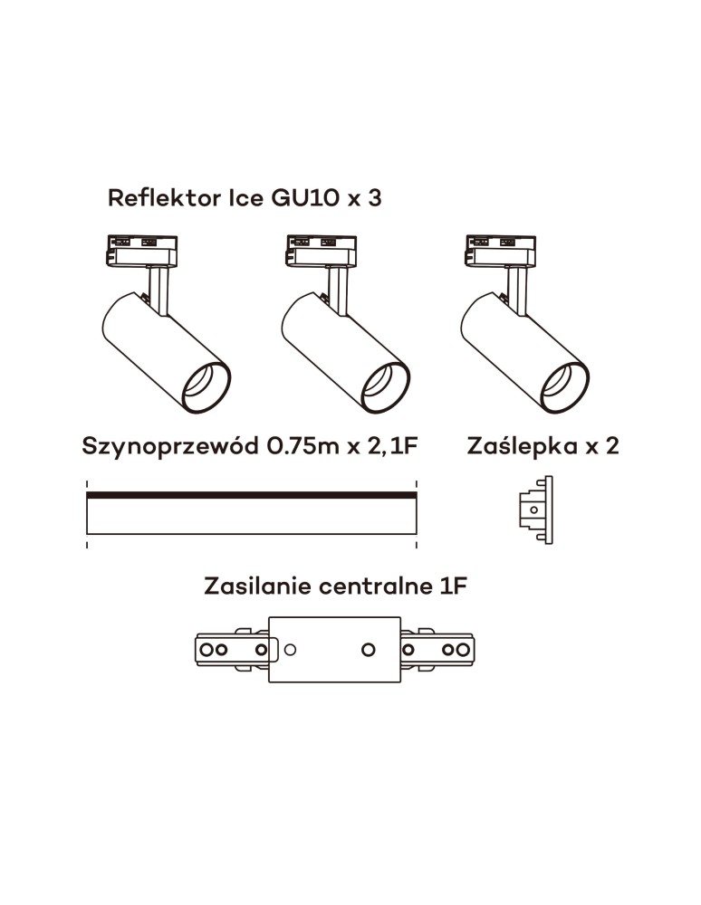Light Prestige Ice SET 1F biały GU10 biały LP-732 3W WH SET Light Prestige Ice SET 1F biały GU10 biały LP-732 3W WH SET