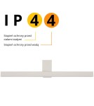 Kinkiety łazienkowe - Light Prestige Nevada kinkiet M biały IP44 1xLEDxLED LP-778/1W M WH - product 6