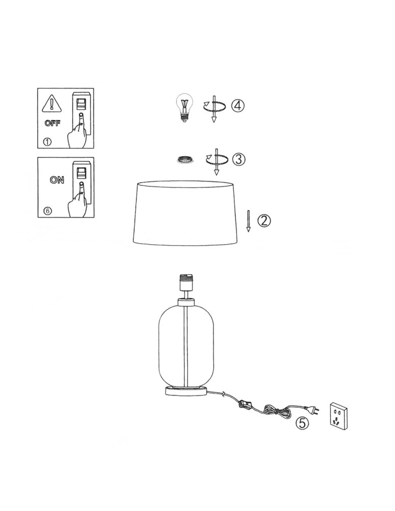 Light Prestige Amur lampa stołowa transparentna 1xE27 LP-919/1T transparent Light Prestige Amur lampa stołowa transparentna 1xE27 LP-919/1T transparent