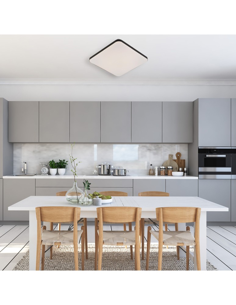 Light Prestige Babilon plafon kwadratowy średni 4000K czarny LED LP-335/1C M 4BK square Light Prestige Babilon plafon kwadratowy średni 4000K czarny LED LP-335/1C M 4BK square