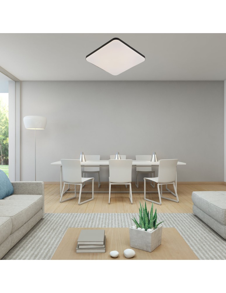 Light Prestige Babilon plafon kwadratowy średni 4000K czarny LED LP-335/1C M 4BK square Light Prestige Babilon plafon kwadratowy średni 4000K czarny LED LP-335/1C M 4BK square
