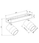 Light Prestige Spot Anillo 2xGU10 czarny LP-770/2W BK Light Prestige Spot Anillo 2xGU10 czarny LP-770/2W BK