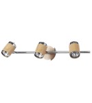 Light Prestige Alba 3 kinkiet GU10 chrom, drewno LP-774/3W Light Prestige Alba 3 kinkiet GU10 chrom, drewno LP-774/3W