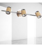 Light Prestige Alba 3 kinkiet GU10 chrom, drewno LP-774/3W Light Prestige Alba 3 kinkiet GU10 chrom, drewno LP-774/3W