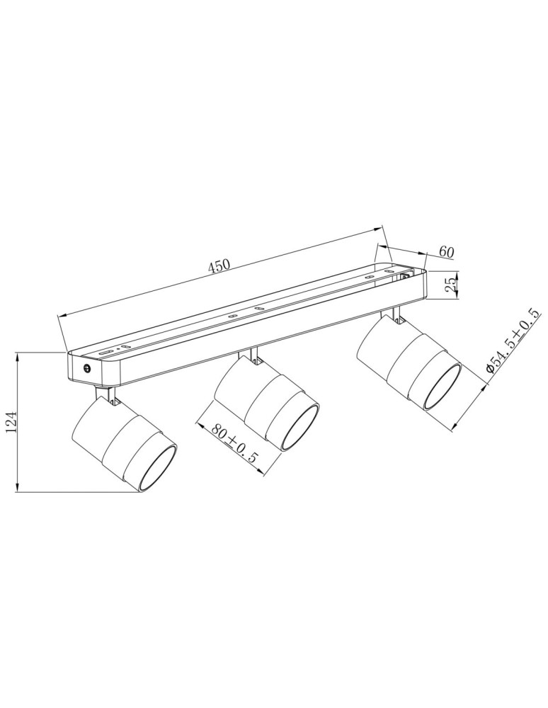 Light Prestige Spot Anillo 3xGU10 biały LP-770/3W WH