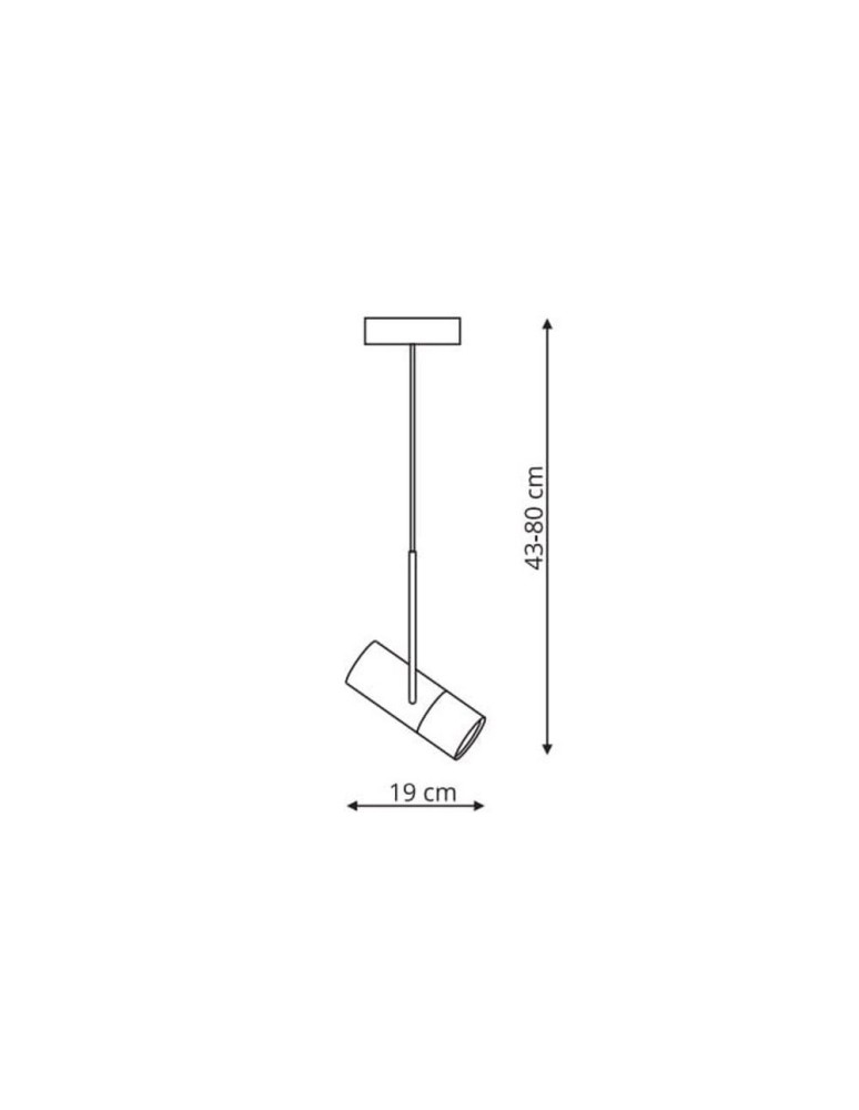 Lampy wiszące - Light Prestige Bovino 1 wiszaca GU10 czarny/ brązowy LP-1111/1P - product kolory-swiatla.pl 3