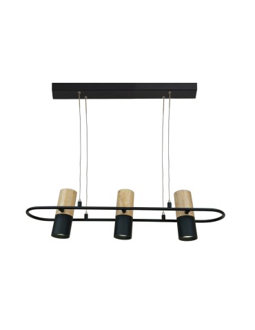 Light Prestige Bovino 3 wiszaca GU10 czarny/ brązowy LP-1111/3P