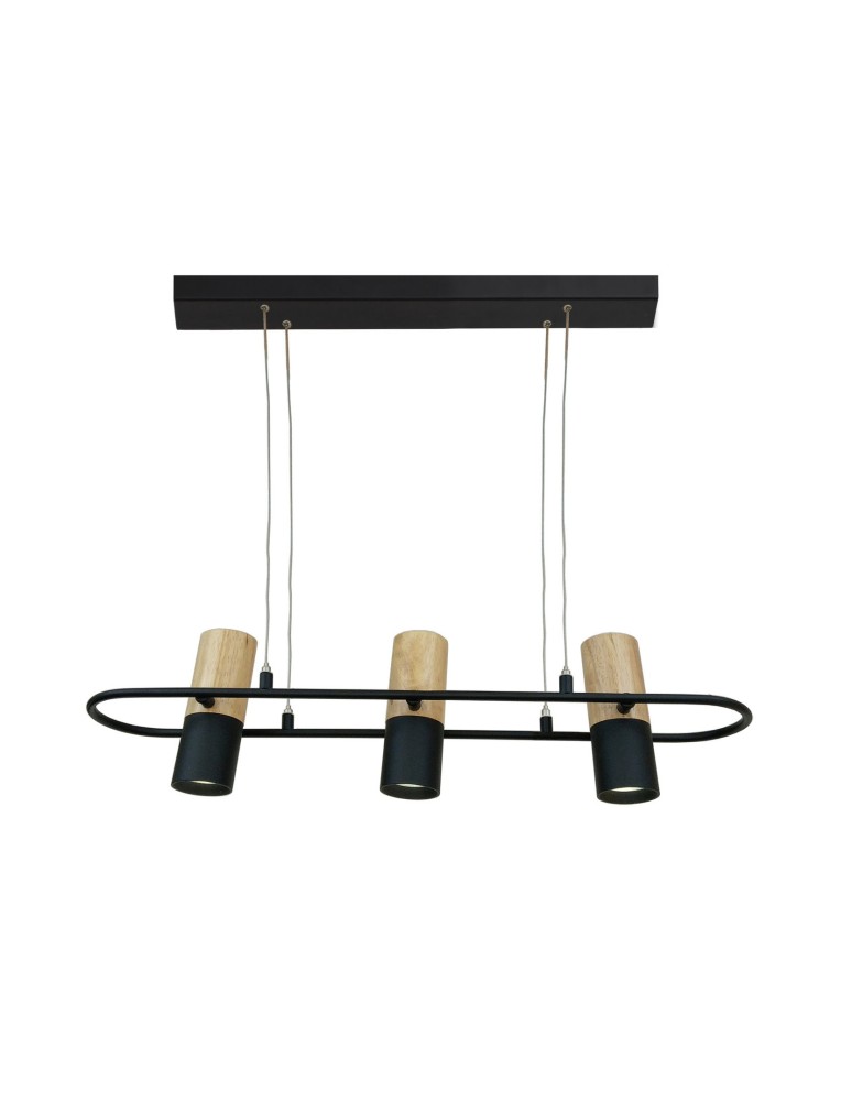 Light Prestige Bovino 3 wiszaca GU10 czarny/ brązowy LP-1111/3P