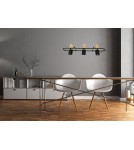 Lampy wiszące - Light Prestige Bovino 3 wiszaca GU10 czarny/ brązowy LP-1111/3P - product 2