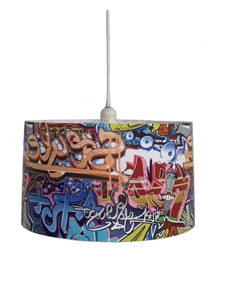 Light Prestige Lampa wisząca Graffiti Style LP-077/1P xE14 Multikolor/biała Light Prestige Lampa wisząca Graffiti Style LP-077/1P xE14 Multikolor/biała