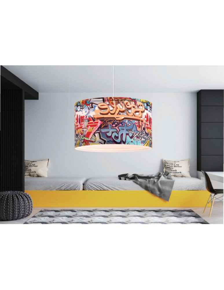 Light Prestige Lampa wisząca Graffiti Style LP-077/1P xE14 Multikolor/biała Light Prestige Lampa wisząca Graffiti Style LP-077/1P xE14 Multikolor/biała