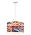 Light Prestige Lampa wisząca Graffiti Style LP-077/1P xE14 Multikolor/biała Light Prestige Lampa wisząca Graffiti Style LP-077/1P xE14 Multikolor/biała