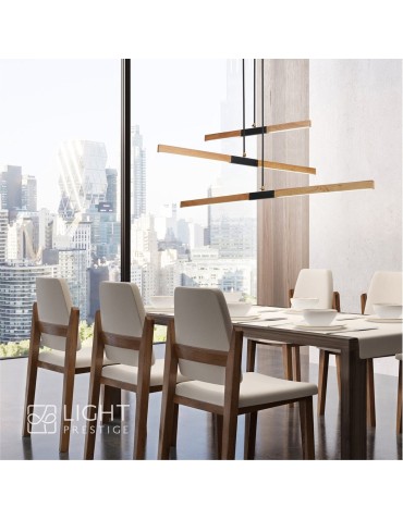 Light Prestige Lugano 3 wisząca LED brązowy/ czarny LP-2828/3P - produkt 2