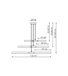 Lampy wiszące LED - Light Prestige Lugano 3 wisząca LED brązowy/ czarny LP-2828/3P - product 4