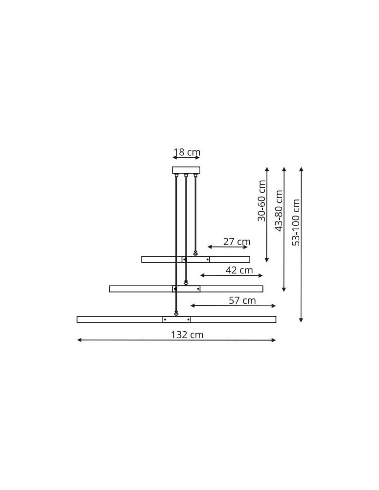 Light Prestige Lugano 3 wisząca LED brązowy/ czarny LP-2828/3P