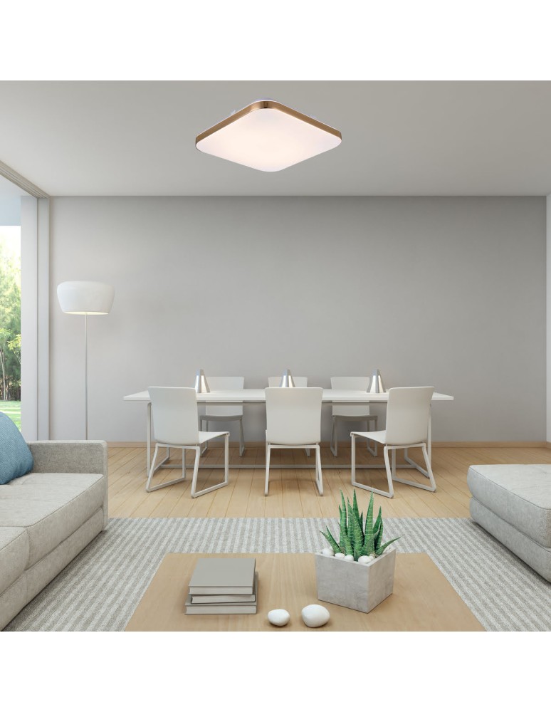 Light Prestige Babilon plafon kwadratowy średni 4000K złoty xLED LP-335/1C M 4GD square Light Prestige Babilon plafon kwadratowy średni 4000K złoty xLED LP-335/1C M 4GD square