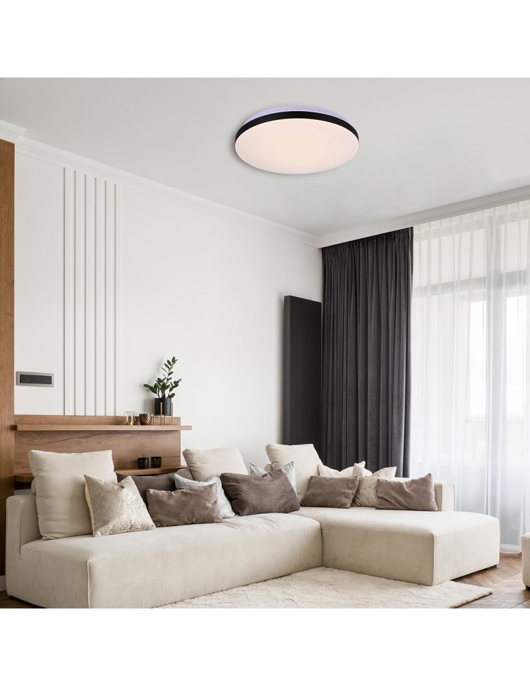 Light Prestige Babilon plafon okrągły mały 4000K czarny xLED LP-335/1C S 4BK Light Prestige Babilon plafon okrągły mały 4000K czarny xLED LP-335/1C S 4BK