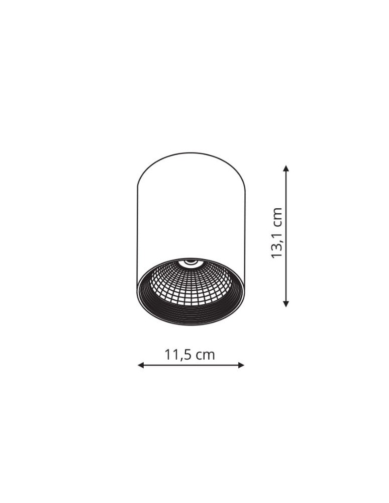 Oprawy sufitowe LEDowe - Light Prestige Zovo 1 natynkowa biała LED biały LP-32015/1SM WH - product kolory-swiatla.pl 3