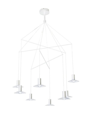 Light Prestige HAT wisząca biała LED biały LP-1661/8P WH