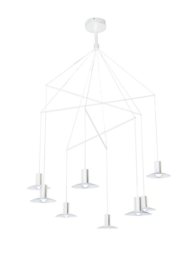 Light Prestige HAT wisząca biała LED biały LP-1661/8P WH