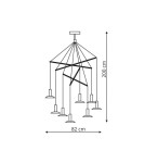 Lampy wiszące LED - Light Prestige HAT wisząca biała LED biały LP-1661/8P WH - product 2